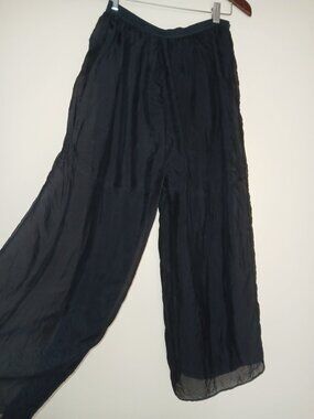 Angela Mara Silk Blend Wide Leg Lined Pants Size Small